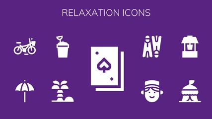 relaxation icon set