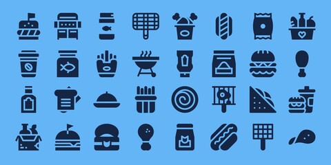 burger icon set