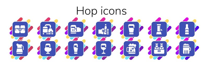 hop icon set