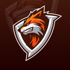 Fox e-sports team logo template