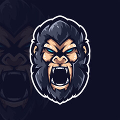 Monkey e-sports team logo template