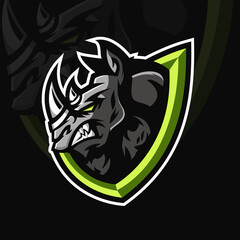 Rhino e-sports team logo template © AlFitra