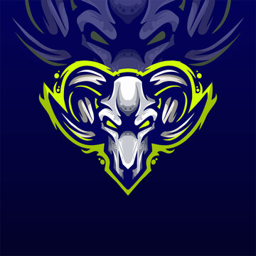 Mad Goat e-sports team logo template