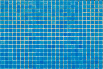 small blue squares as pool tiles