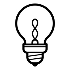Lightbulb Innovation Idea Flat Icon Isolated On White Background