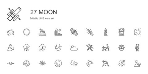 moon icons set