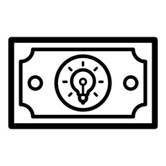 Finance Idea Flat Icon Isolated On White Background