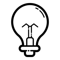 Lightbulb  Innovation Flat Icon Isolated On White Background