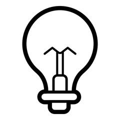 Lightbulb  Innovation Flat Icon Isolated On White Background
