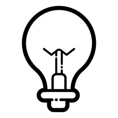 Lightbulb  Innovation Flat Icon Isolated On White Background