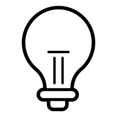 Lightbulb  Innovation Flat Icon Isolated On White Background