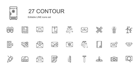 contour icons set