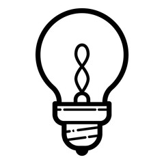 Fototapeta premium Lightbulb Innovation Idea Flat Icon Isolated On White Background
