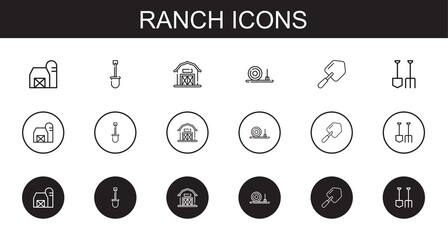 ranch icons set