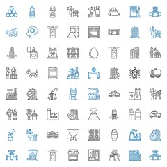 gas icons set