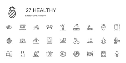 healthy icons set