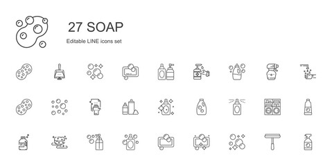 Naklejka na ściany i meble soap icons set