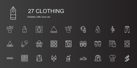 clothing icons set