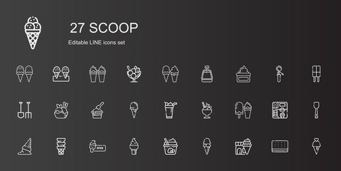 scoop icons set