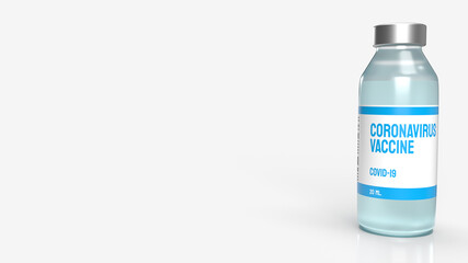 vaccine covid 19 for medical content 3d rendering.