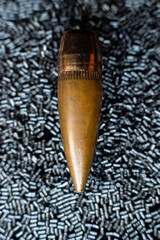 Gunpowder ammunition, capsule rifle 7.62 and lead