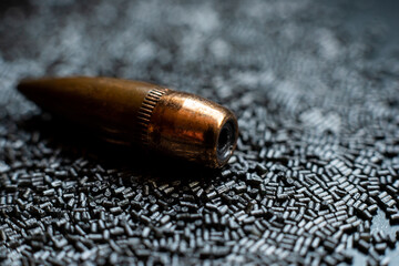 Gunpowder ammunition, capsule rifle 7.62 and lead