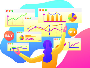 illustration, website, web, template, vector, page, flat, landing, banner, concept, background