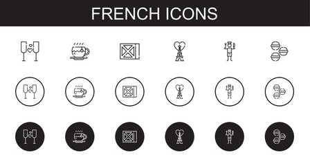 french icons set