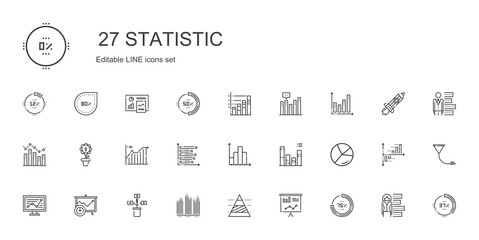 statistic icons set