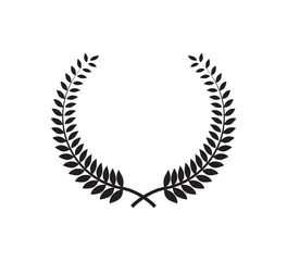 Laurel icon vector logo design template