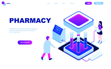 illustration, website, web, template, vector, page, flat, landing, banner, concept, background