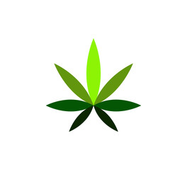 Marijuana icon vector flat style illustration