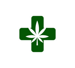Marijuana icon vector flat style illustration