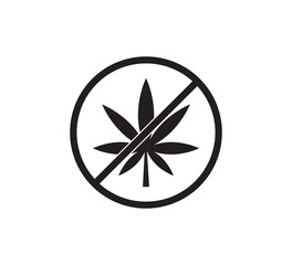 Marijuana icon vector flat style illustration