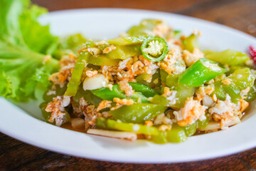 stir fried bitter gourd with eggs