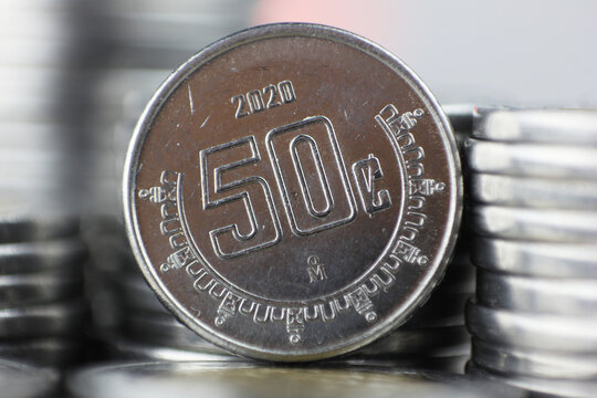 Moneda de 50 centavos mexicanos