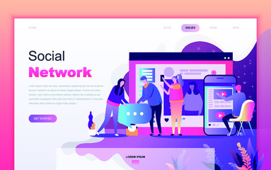 illustration, website, web, template, vector, page, flat, landing, banner, concept, background