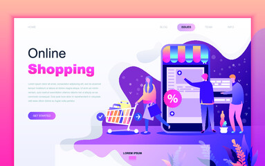 illustration, website, web, template, vector, page, flat, landing, banner, concept, background