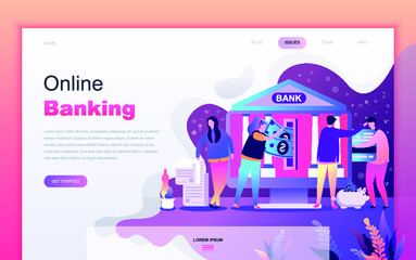 illustration, website, web, template, vector, page, flat, landing, banner, concept, background