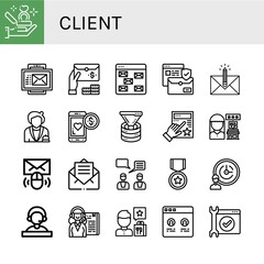 client simple icons set