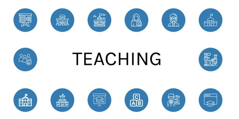 teaching simple icons set