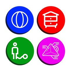Set of hexagon icons