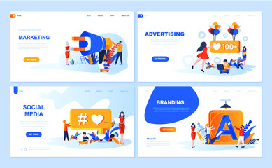 illustration, website, web, template, vector, page, flat, landing, banner, concept, background