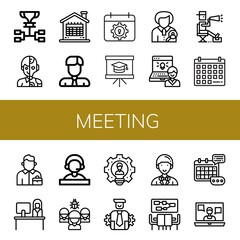 meeting icon set