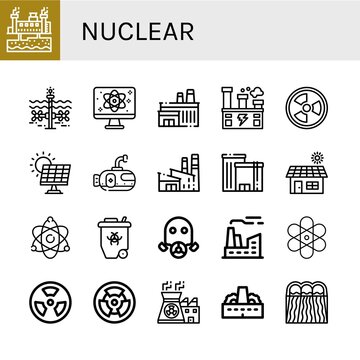 Set of nuclear icons
