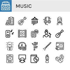 Set of music icons
