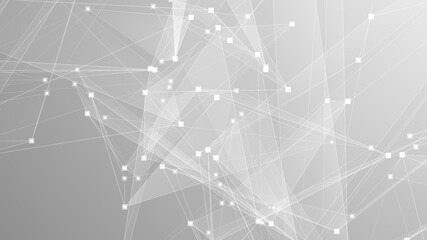 Abstract technology and science polygonal space low poly background Tone gray with connecting dots and lines.