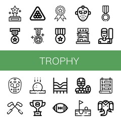 Set of trophy icons