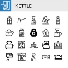 Set of kettle icons