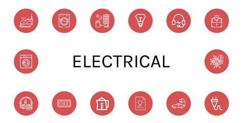 Set of electrical icons